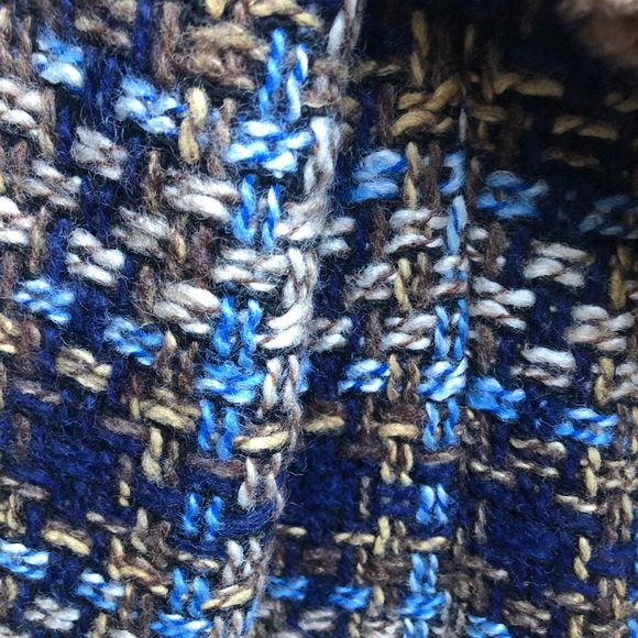 Vintage Thalhimers French Salon plaid tweed & fur collar long coat (price firm) - Picture 3 of 14